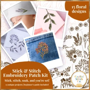 Stick & Stitch Embroidery Patch Kit