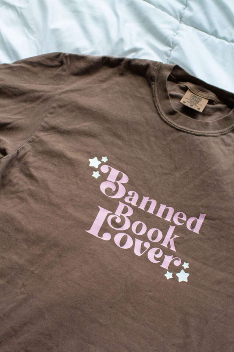 Banned Book Lover Tee Palm Creative