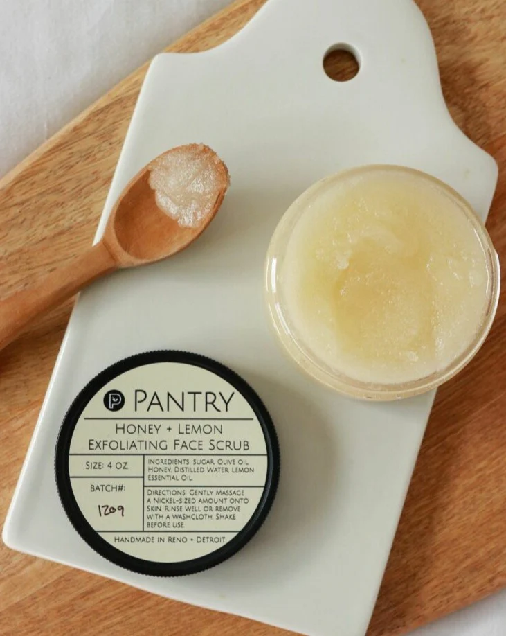 Honey and Lemon Exfoliating Face Scrub Pantry Products