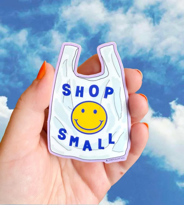 shop small sticker the peach fuzz