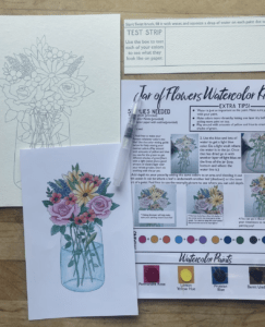 Alexandra N Designs Watercolor Jar of Flowers Kit