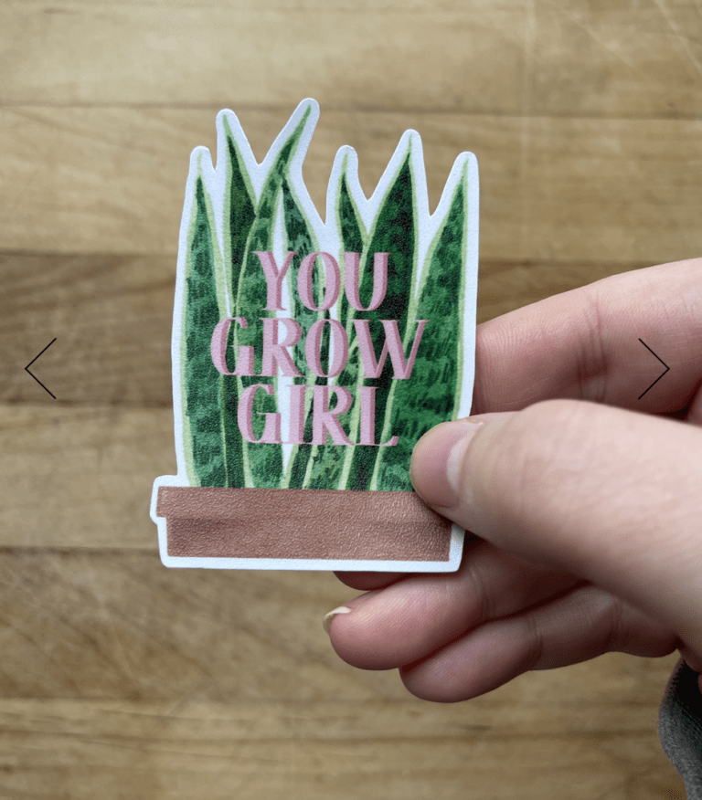 Alexandra N Designs You Grow Girl Sticker