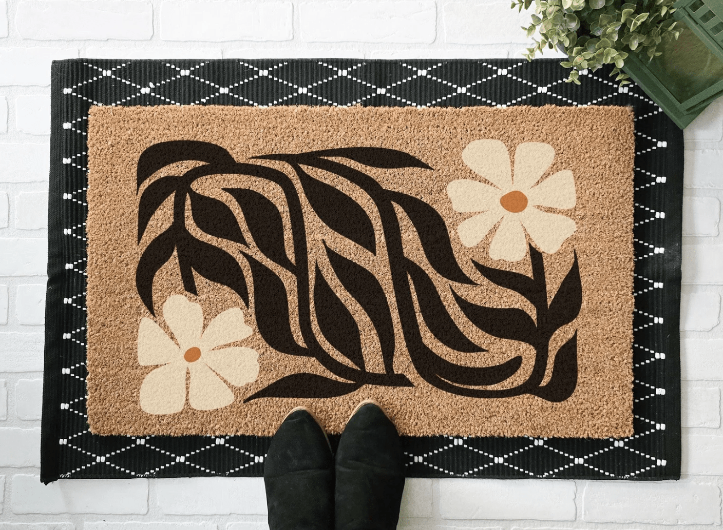 Homebound Society Floral Doormat