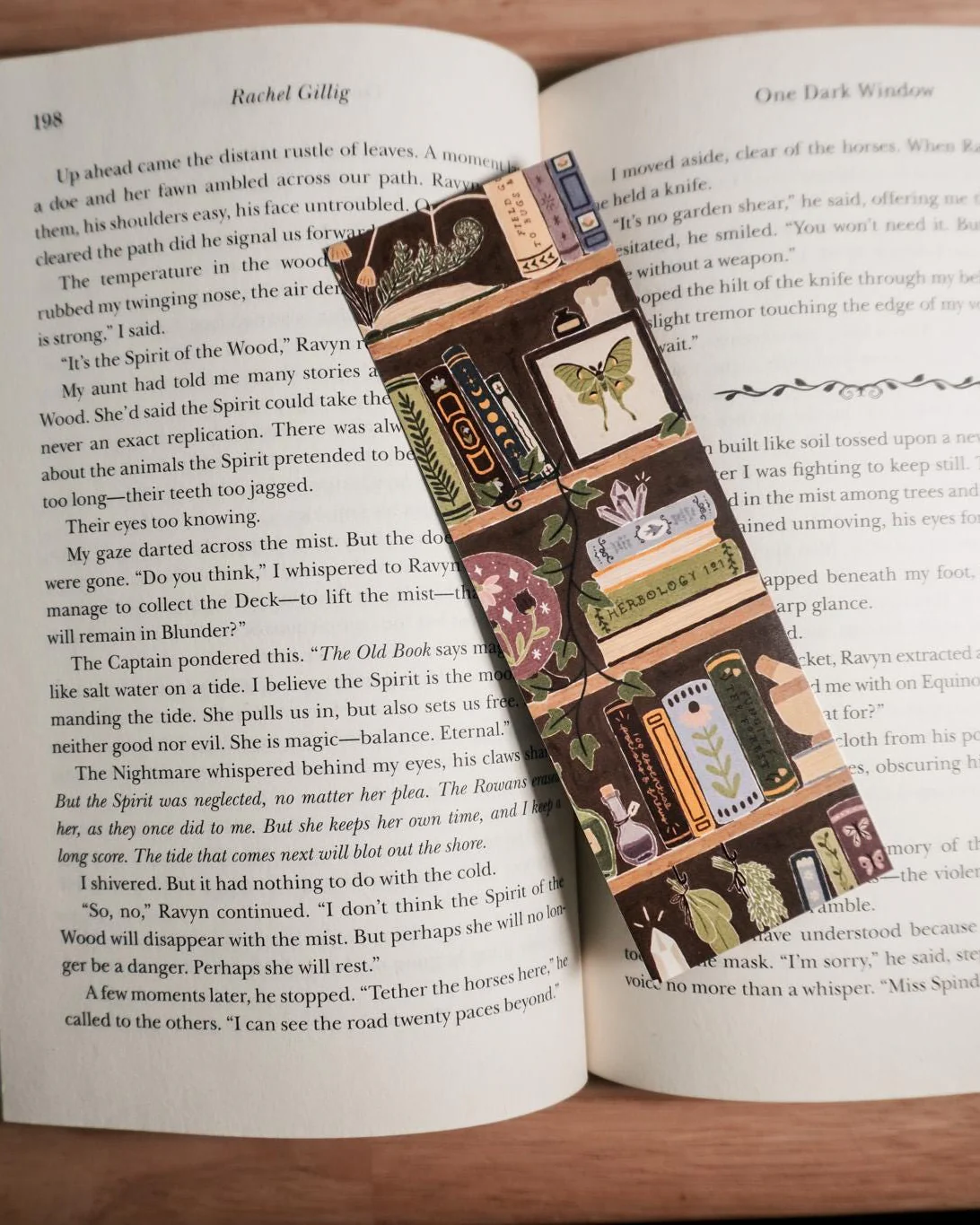 Fern Hollow Co Witchy Enchanted Library Bookshelf Bookmark