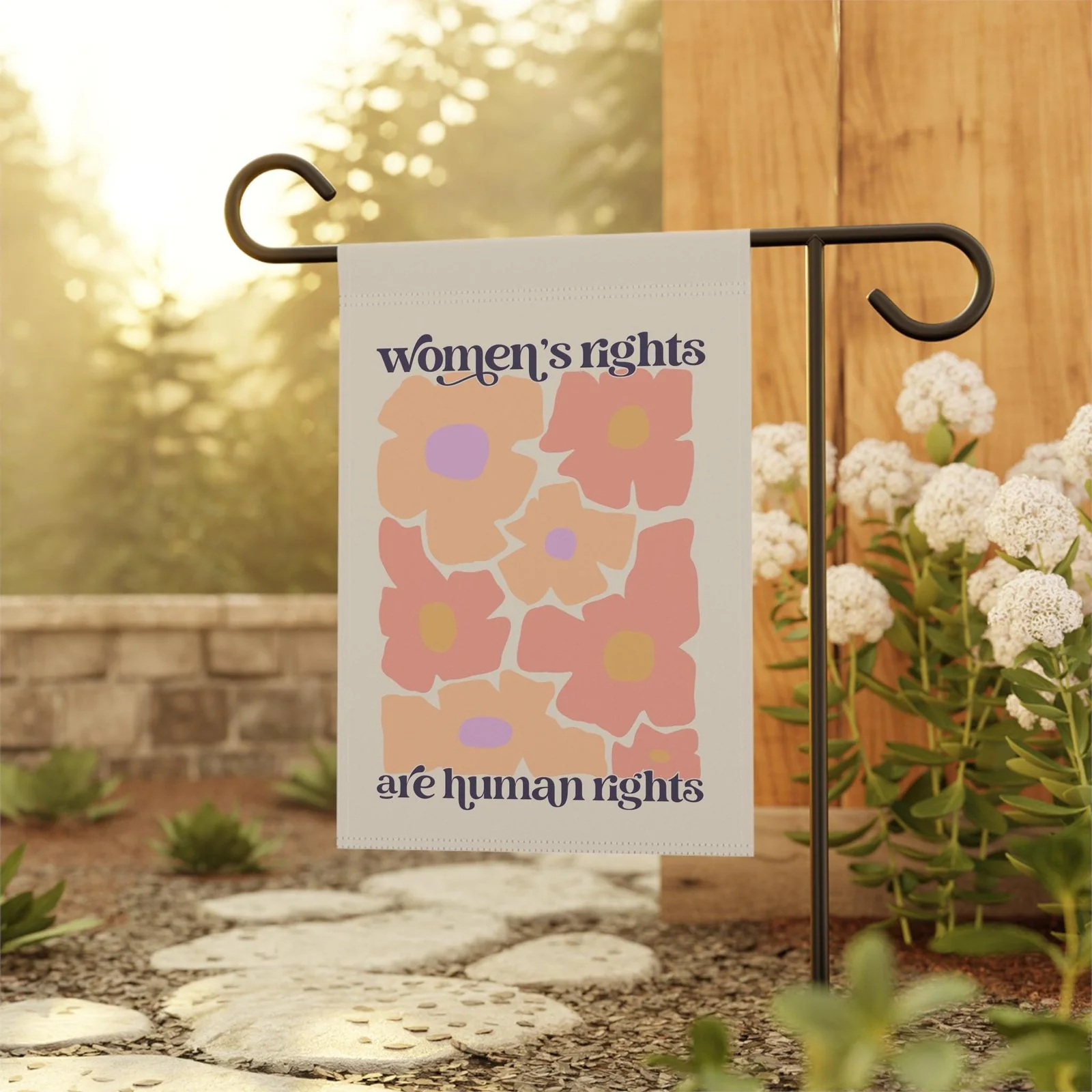 Homebound Society Womens Rights are Human Rights Garden Flag