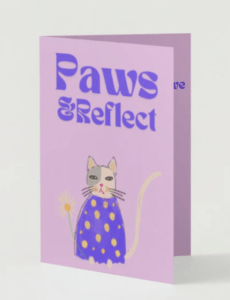 Little Apologies Co Card Paws & Reflect