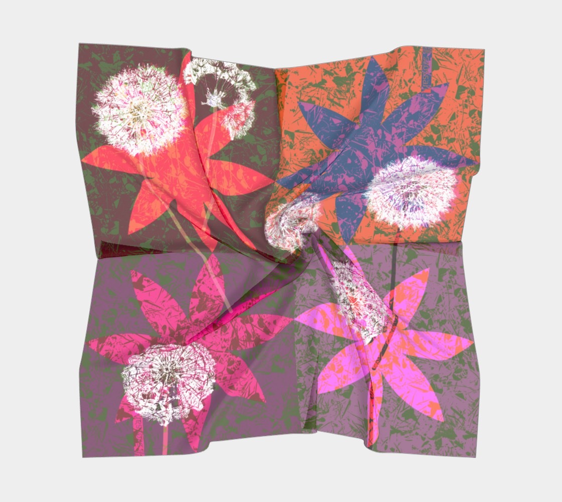 Szossari dandelion puff harlequin scarf