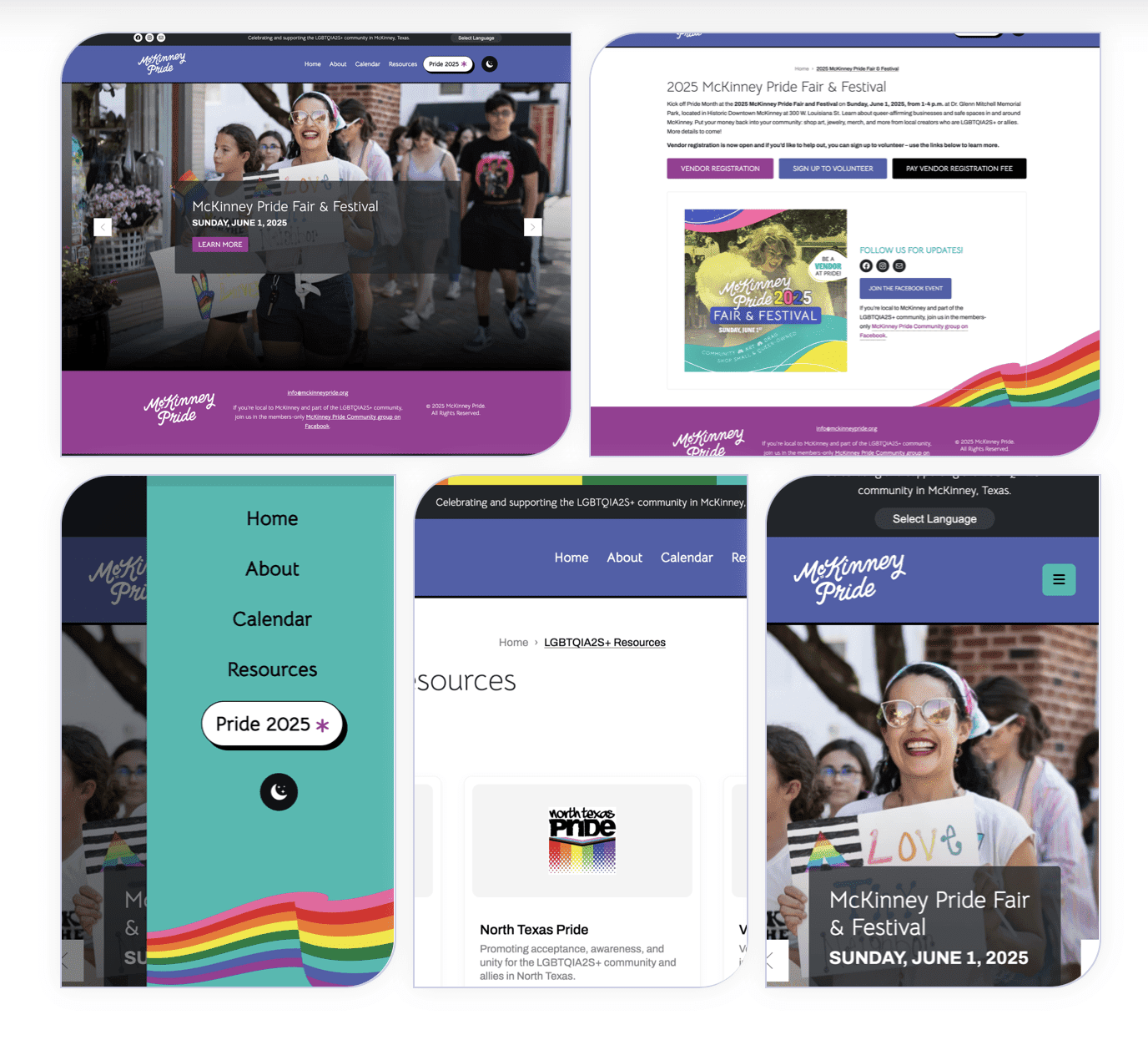 m coe creative Pride Festival website