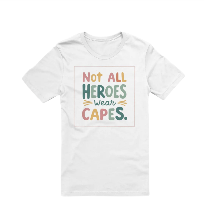 Anything Goes Mom is My Hero Typography Tee