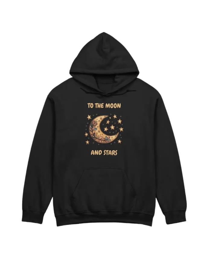 Anything Goes Celestial Whispers Moon Hoodie