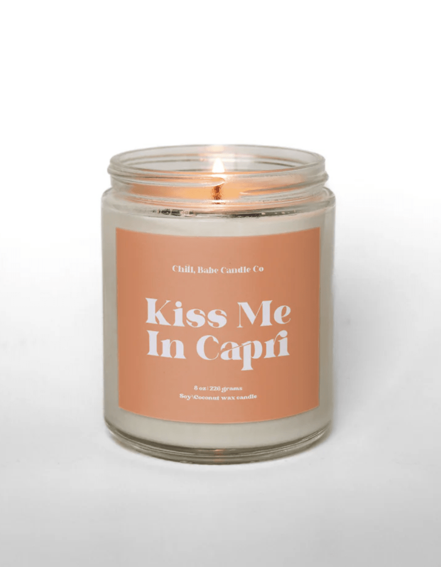 Chill, Babe Candle Co. Kiss Me in Capri