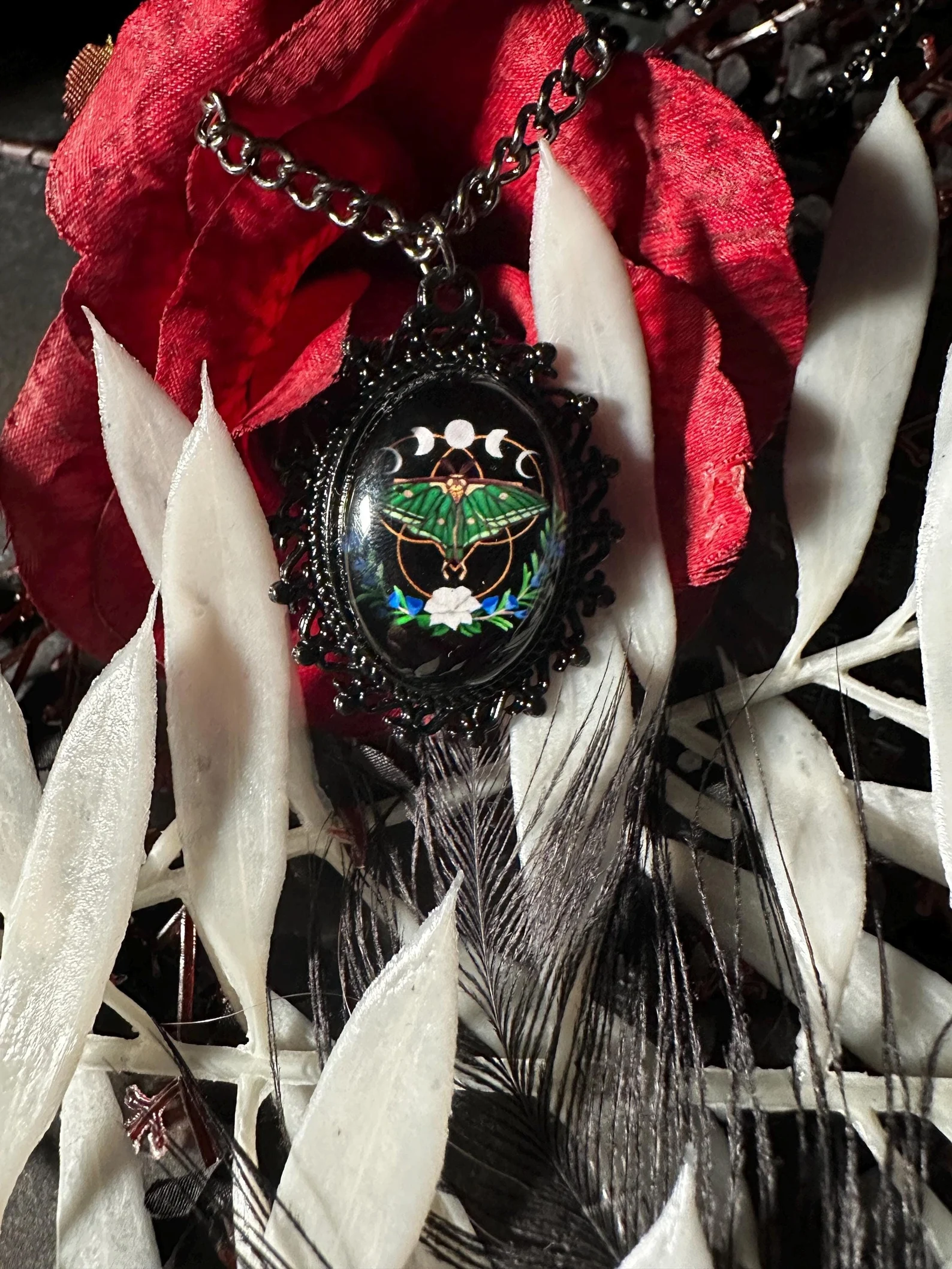 LeStellar Spanish Moon Moth Necklace