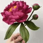 Papercraft Miracles CARDINAL VAUGHAN PEONY CREPE PAPER FLOWER