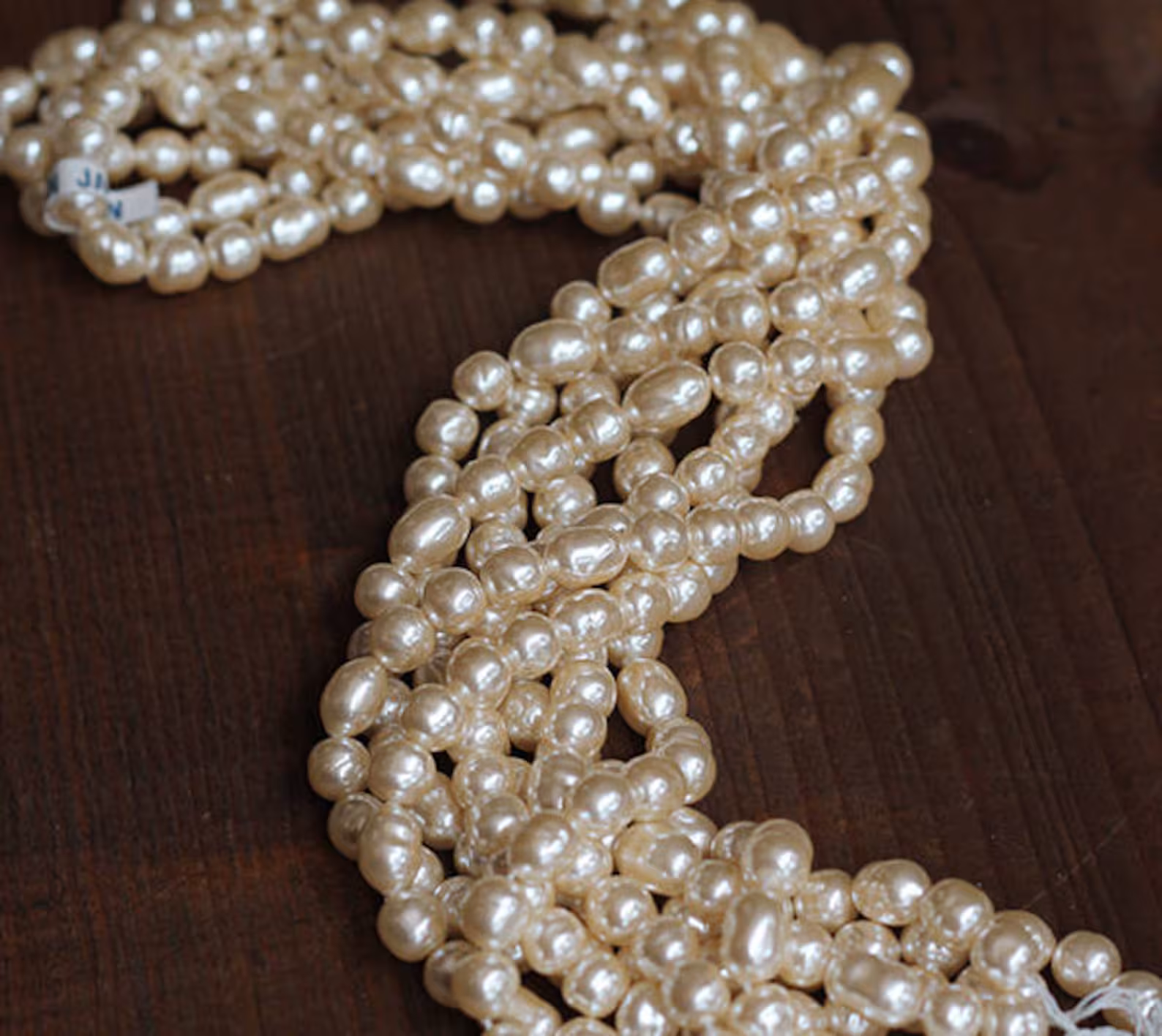 Gilding the Lily Miriam Haskell Large Baroque Pearl Mix in Cream