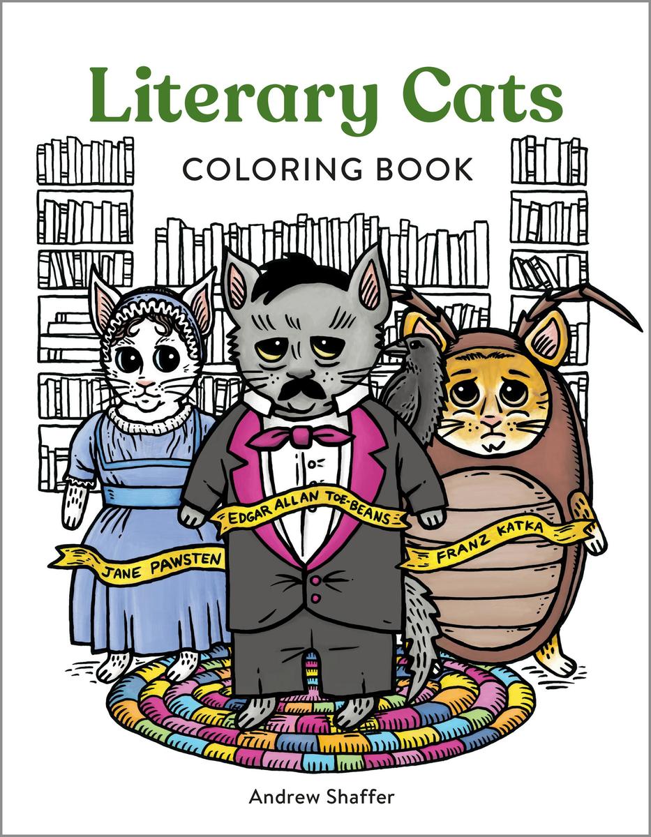 Literary Cats at Comma a bookshop