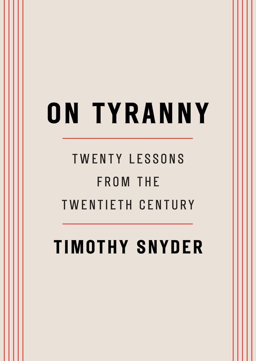 On Tyranny at comma a bookshop