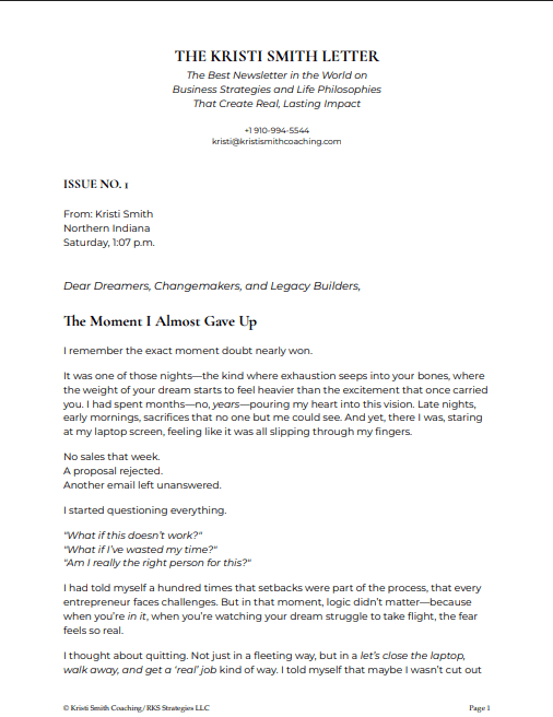 The Kristi Smith Letter