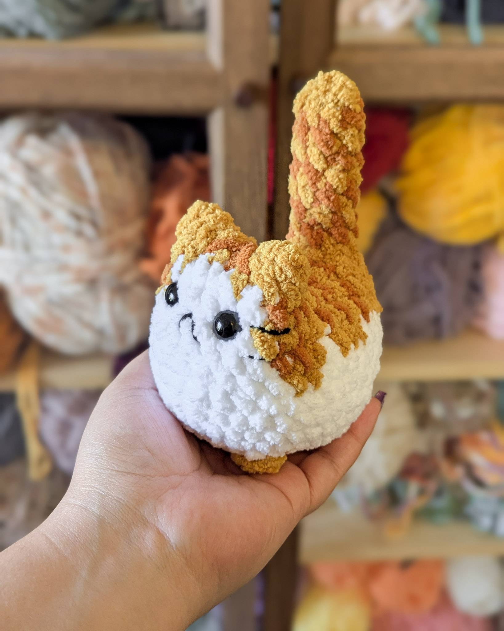 Custom handmade cat plushie by 99% Coffee