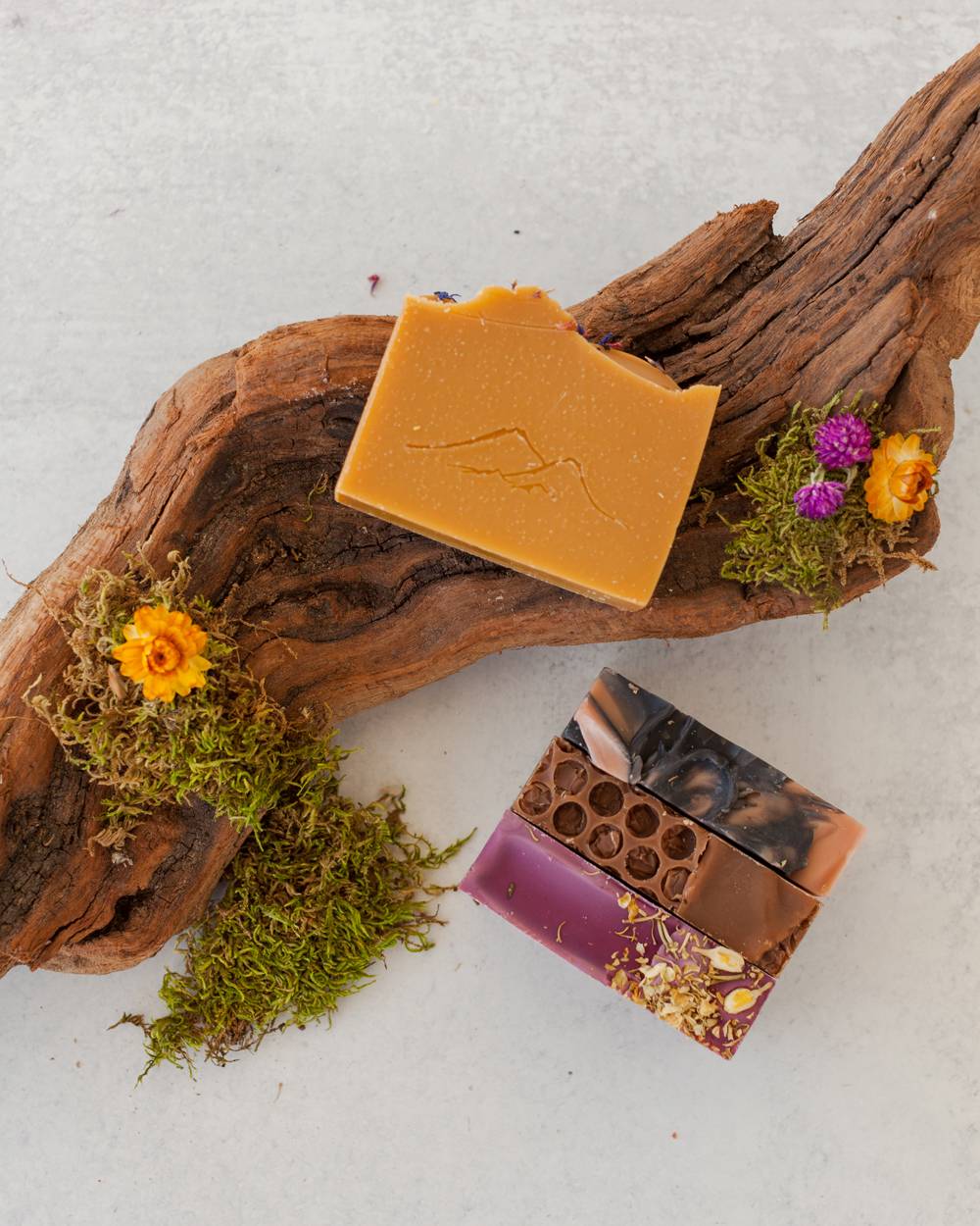 Handmade goat milk soaps made with essential oils