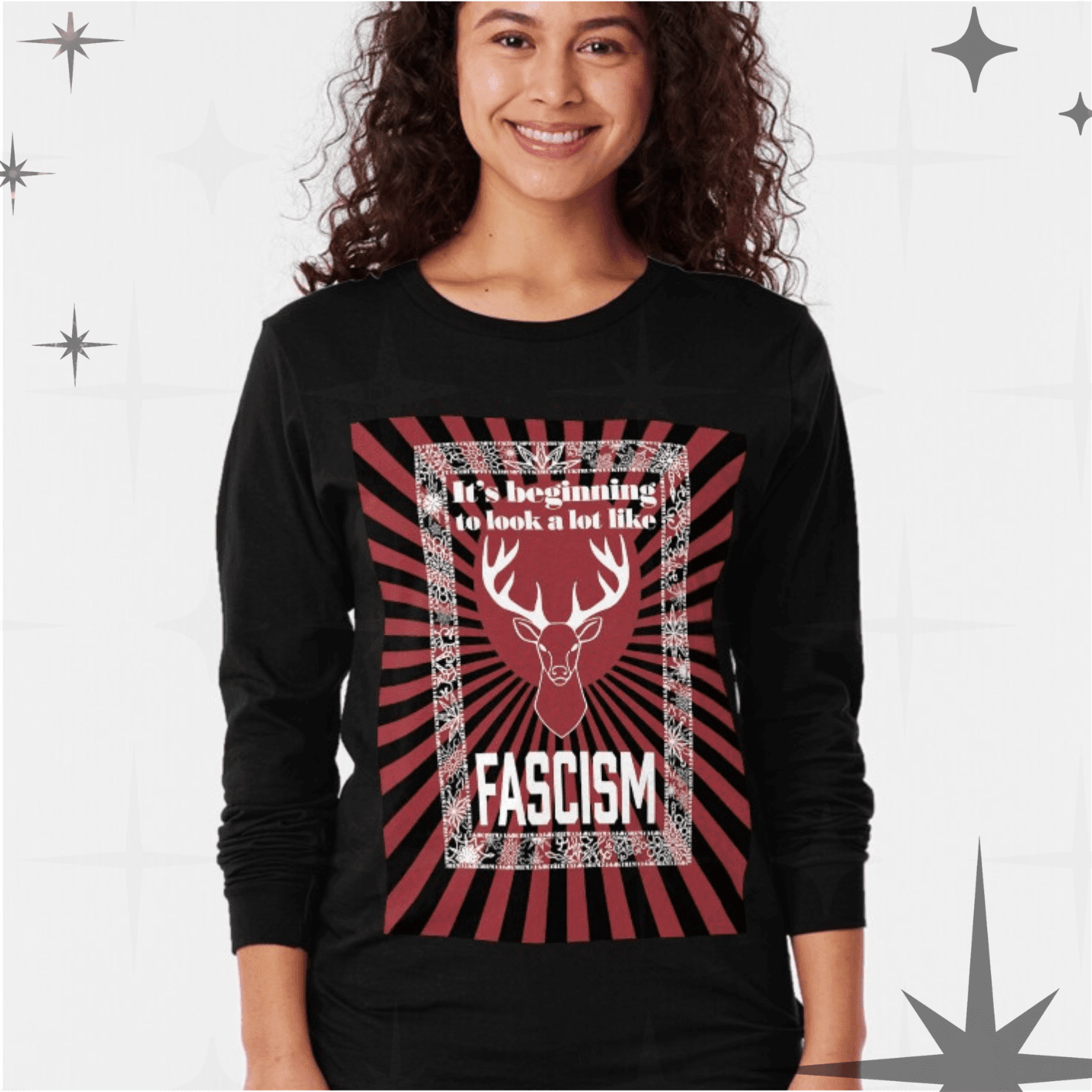 It's beginning to look a lot like fascism. Fuck Trump Lightweight Sweatshirt