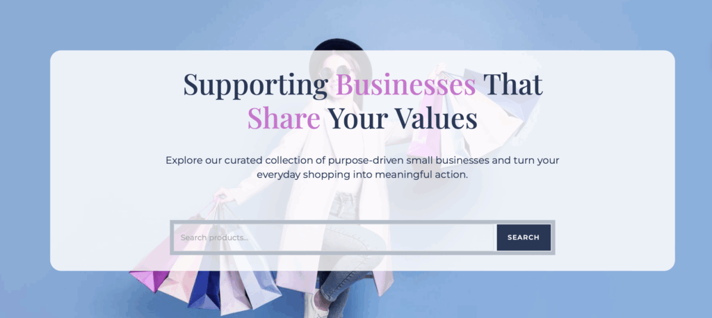 Little Blue Market homepage