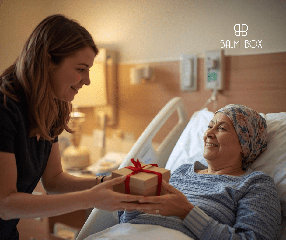 Chemo Patient receiving Balm Box gift