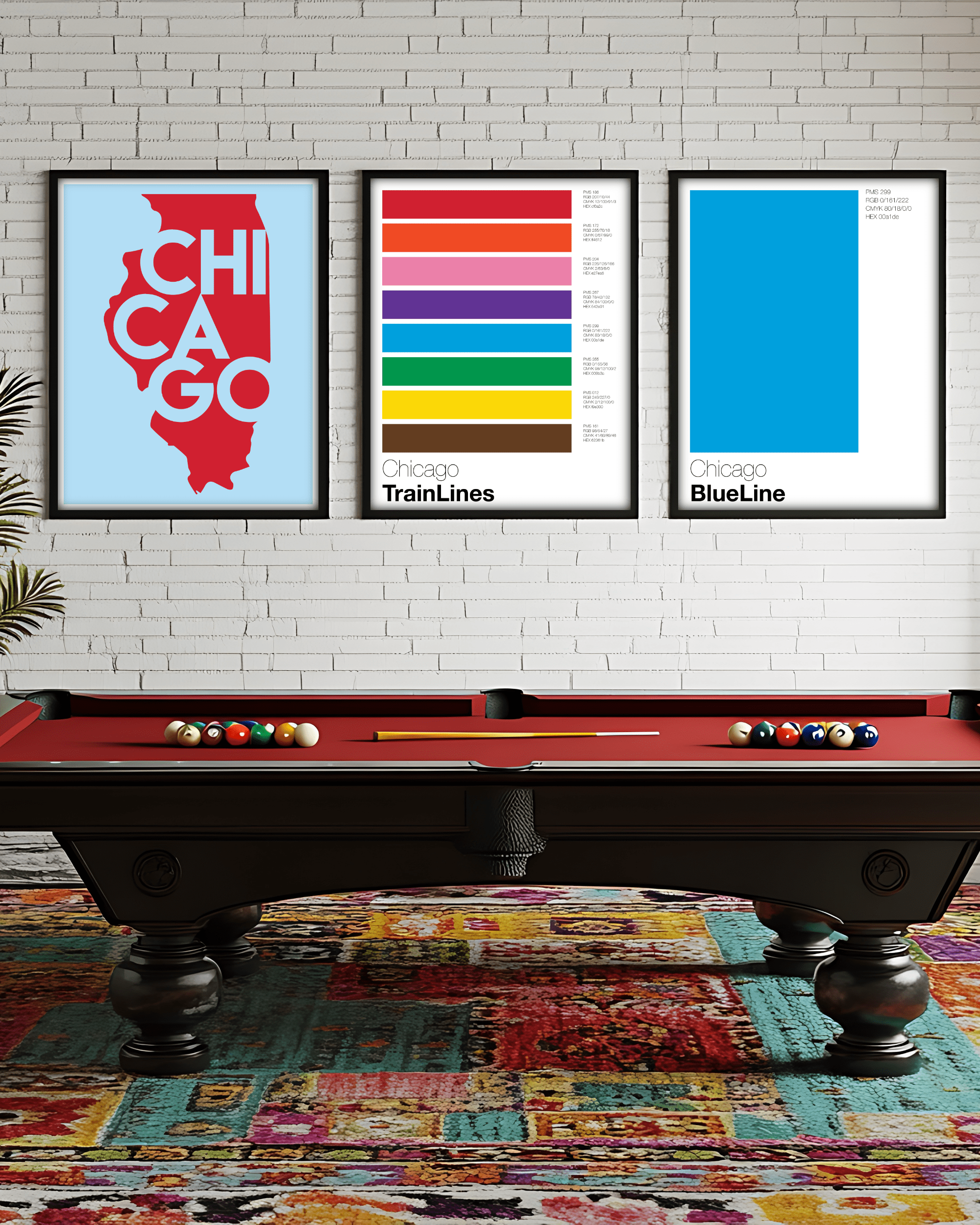 Sample of Chicago themed minimalist prints