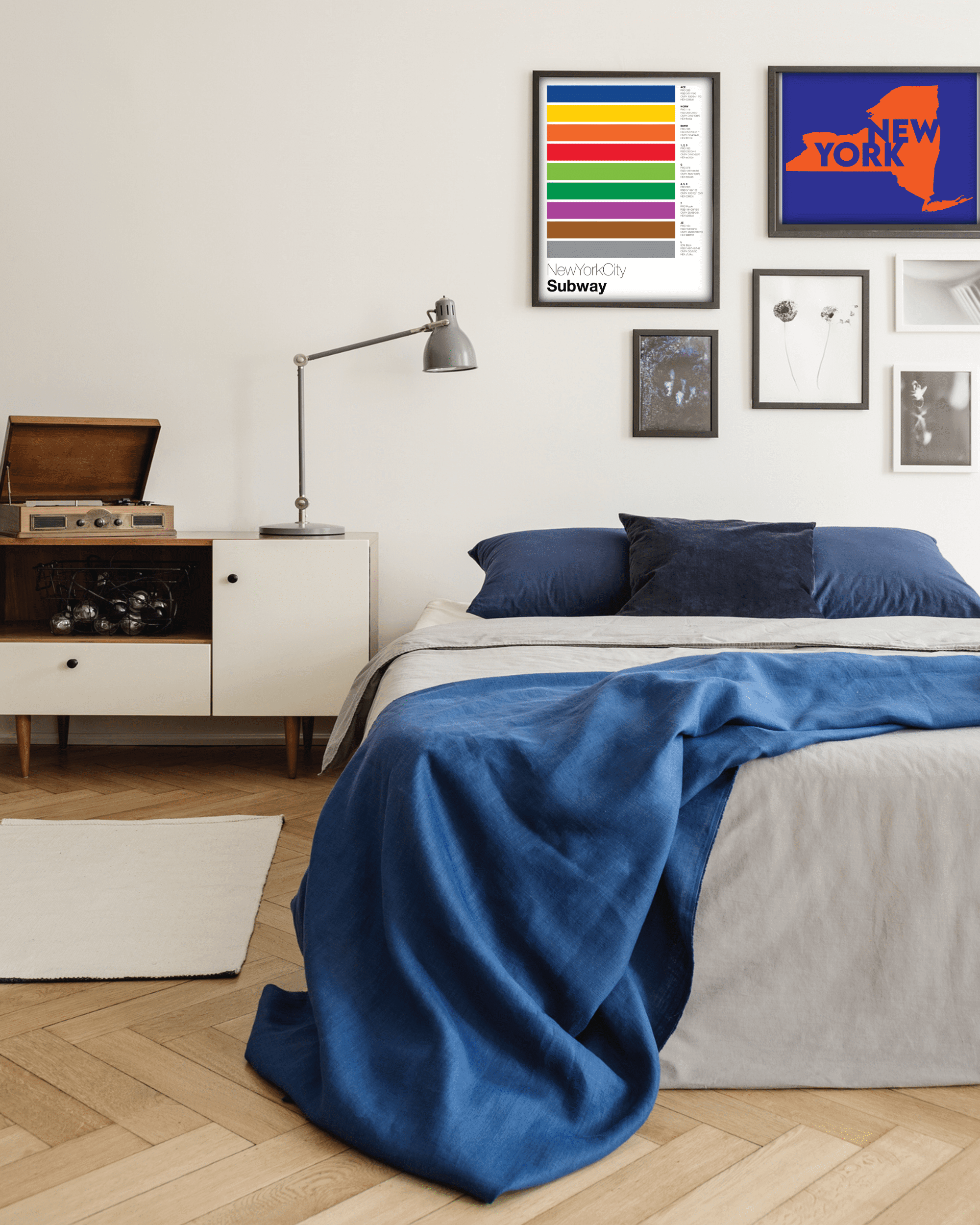 Sample of New York themed minimalist prints