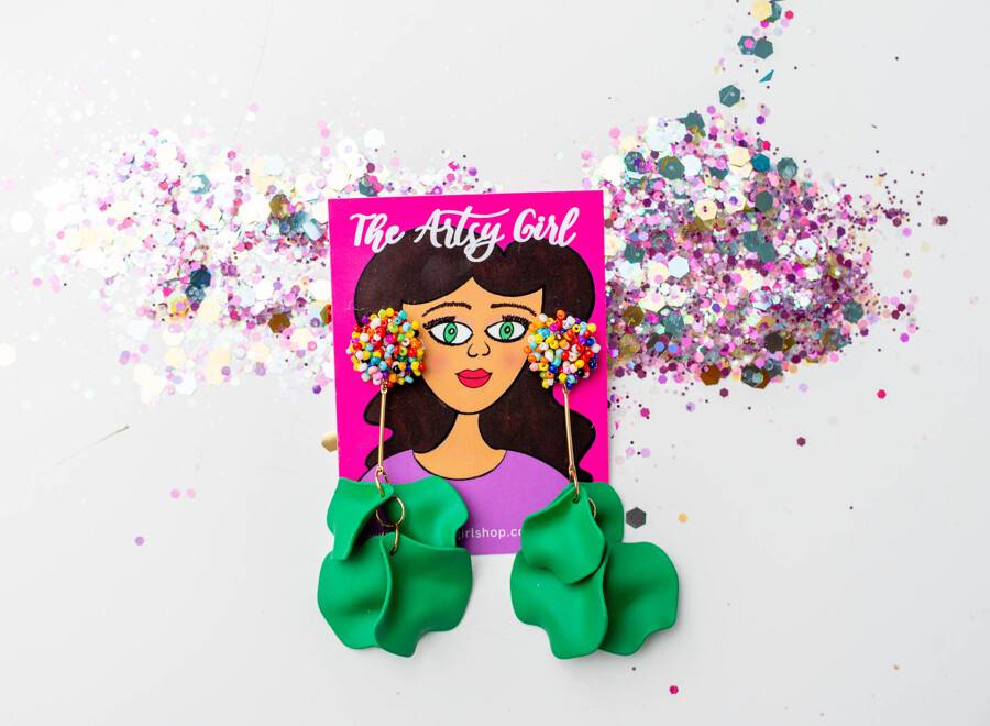 Handmade statement earrings