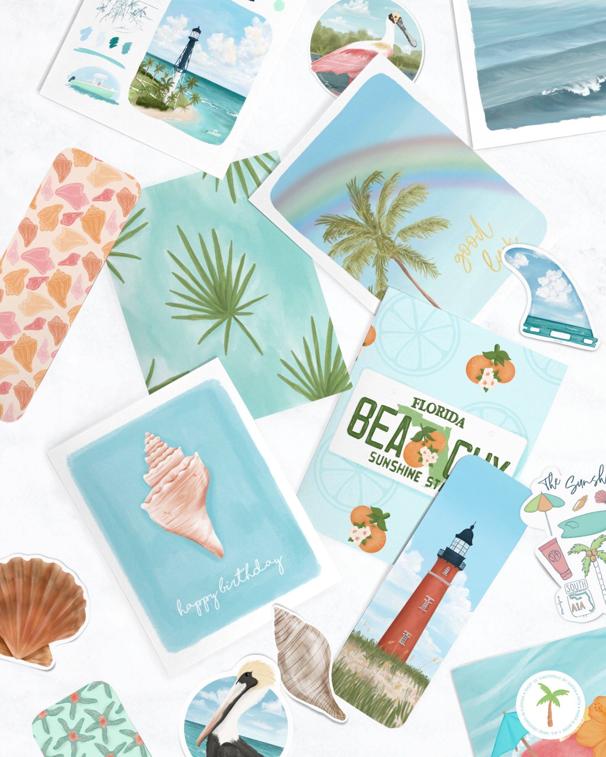 A Photo of Cards, Stickers and Bookmarks!