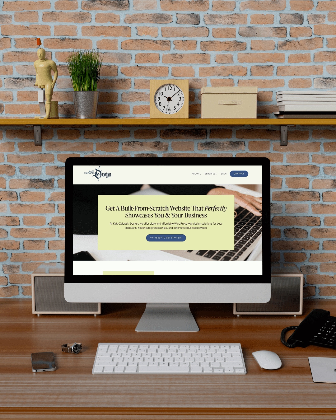 Computer on a desk in a modern office