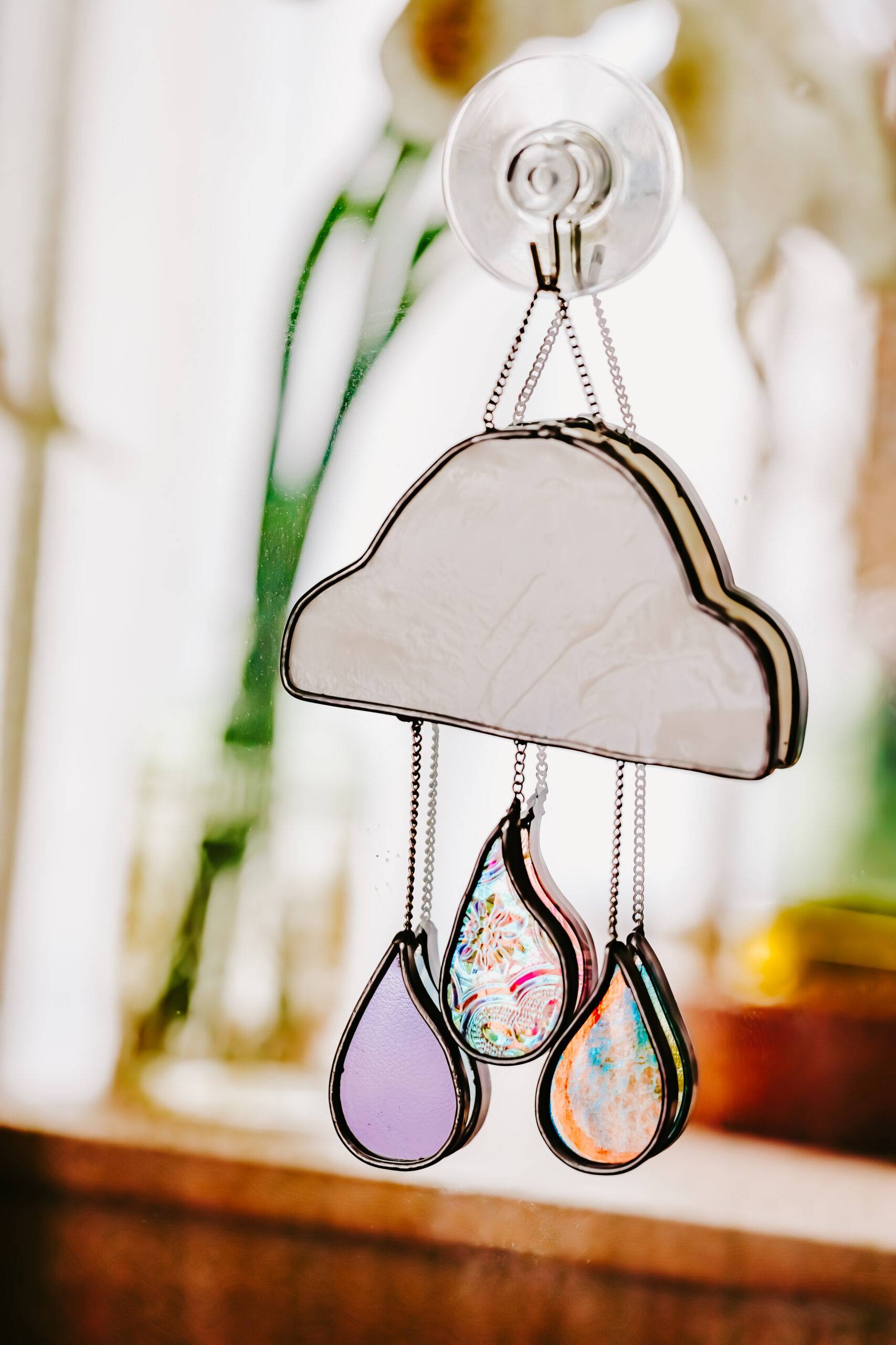 Cloudscape with raindrops suncatcher