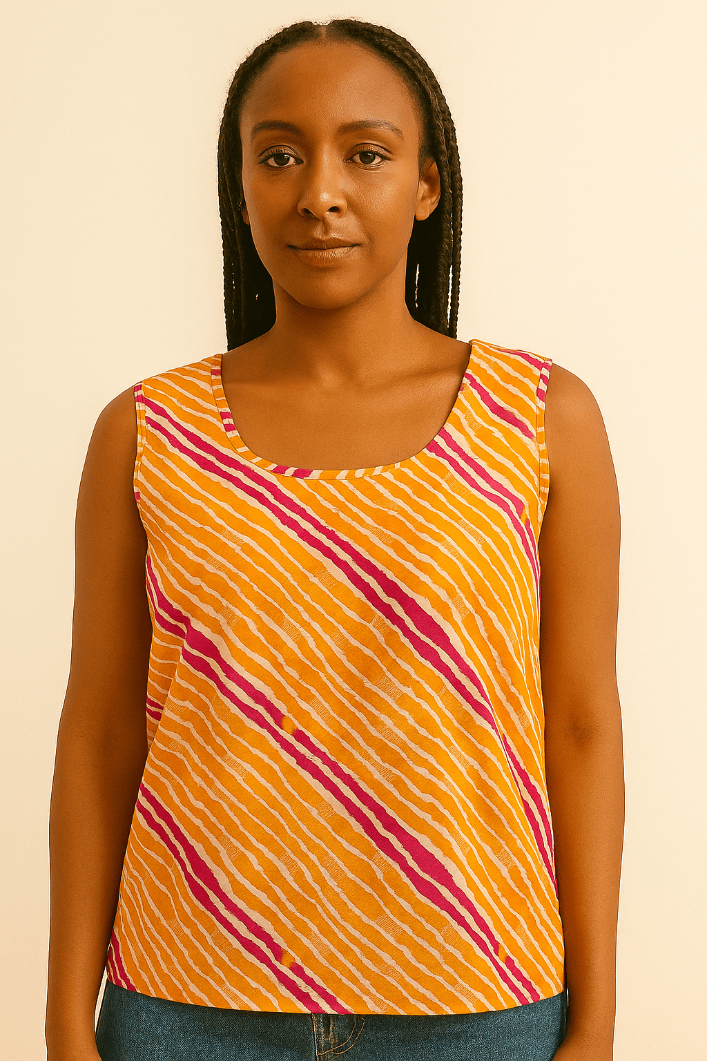 100% cotton tank top round neck sleeveless